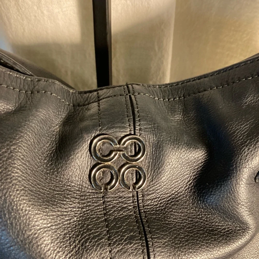 Coach Collette black Leather Hobo Bag purse